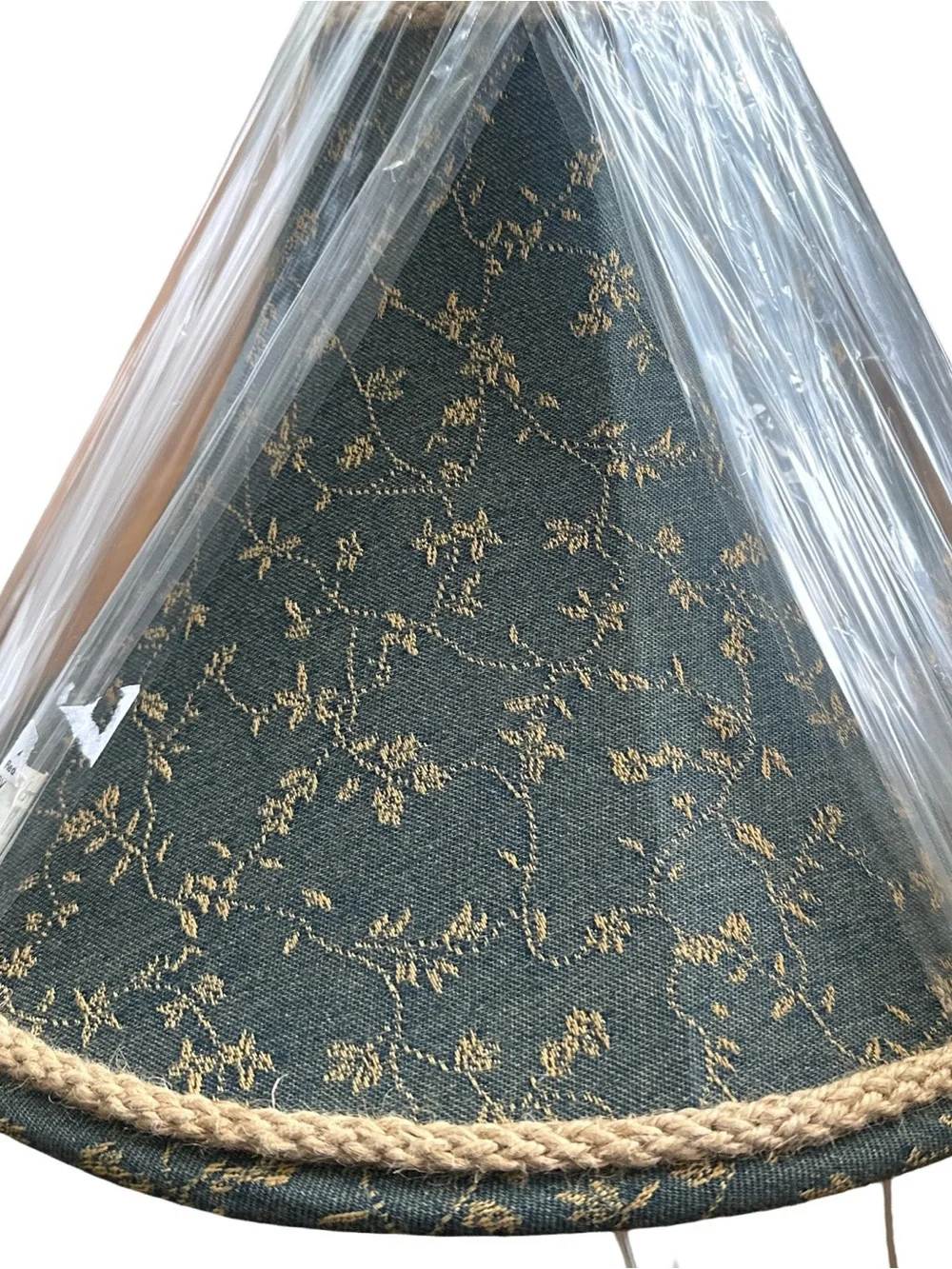 Navy and Gold Pattern Decorative Lantern Lamp Shade
